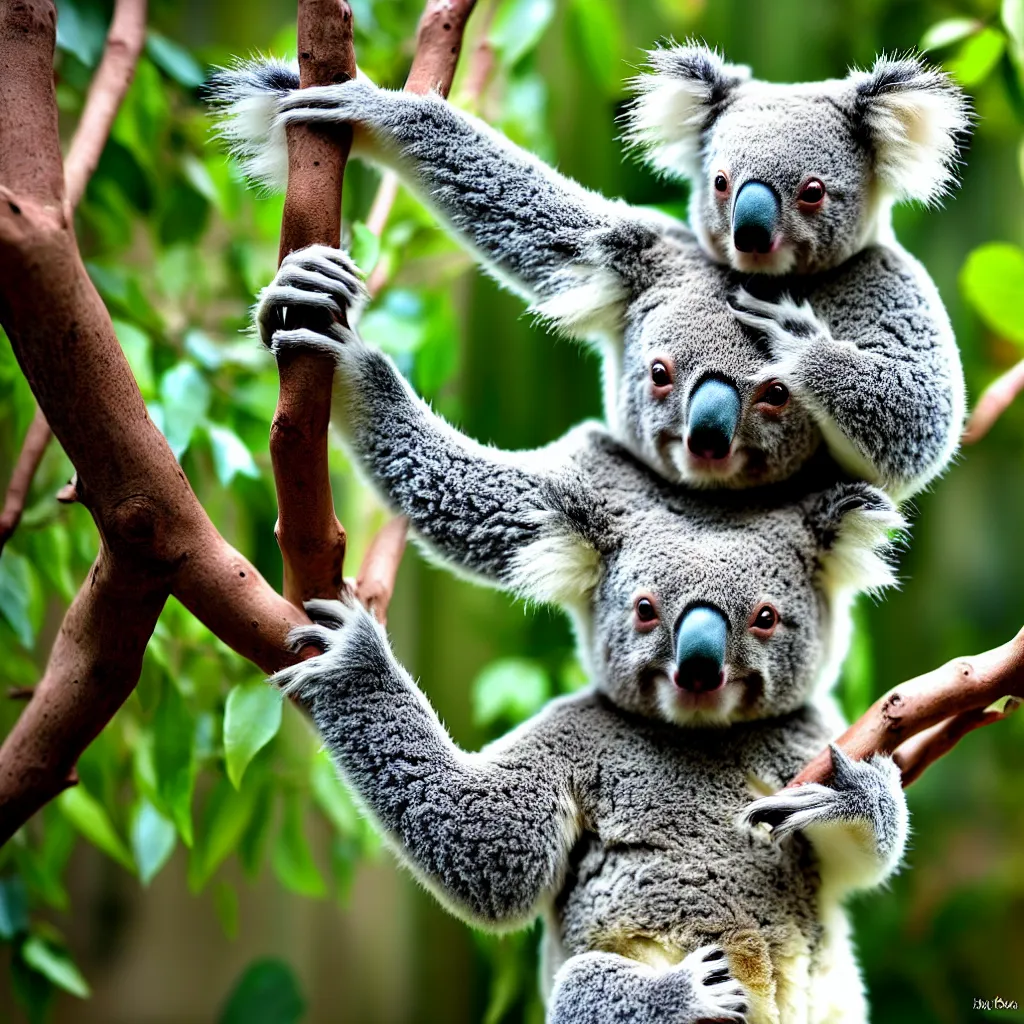 Image similar to koala bear waving hello