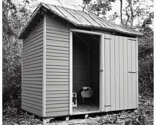 Prompt: IKEA catalogue photo of a shed, by Gustav Dore