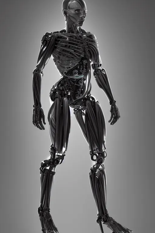 Prompt: full body female human anatomy concept, cyborg, medical anatomy, cybernetic implants, gun metal grey, muscular system reference, monkey arms, digital art, in the style of ruben alba, aaron sims, amanda lilleston, luka mivsek, bryan christie, ranjit ghosh, artstation, pinterest, deviantart, photoshop, zbrush, octane render, unreal engine