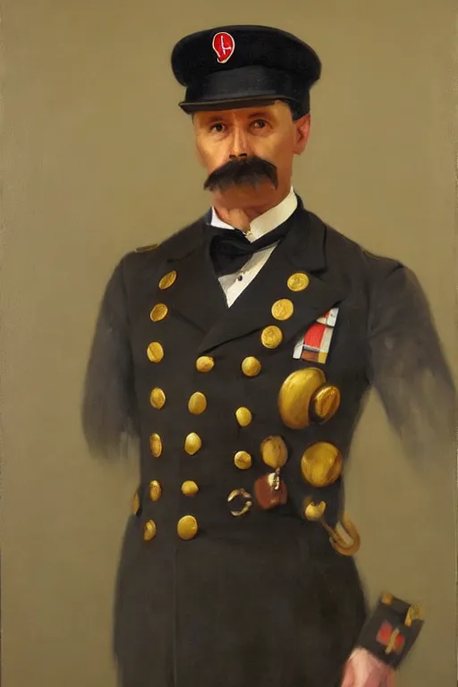 Image similar to full body portrait of the dictator of the utah jazz, 1 8 8 9, in full military garb, oil on canvas by william sidney mount, trending on artstation