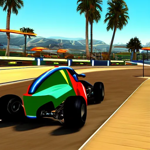 Image similar to artificial intelligence driving very fast in trackmania