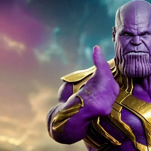 Prompt: thanos holding the one ring