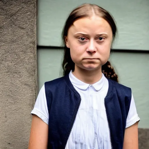 Image similar to greta thunberg is mad