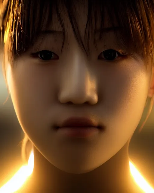 Prompt: official hd photo portrait of kpop idol girl closeup tired and angry documentary movie trending on artstation Flickr depth of field cinematic lens flare backlit smoke noir technoir detailed