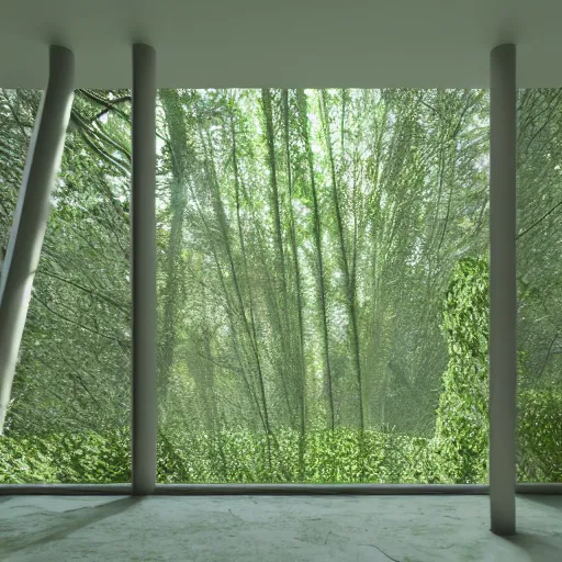 Image similar to Hyper realistic,interior design,organic form,plaster, green,transparency, view of forest,Future design,architecture design,parametric architecture,covers by textile,environment,morning light,Cinematography,mega scans,cinematic,hyper realistic,photo real,cinematic composition,highly detailed,vray,8k render, extremely realistic H 1024