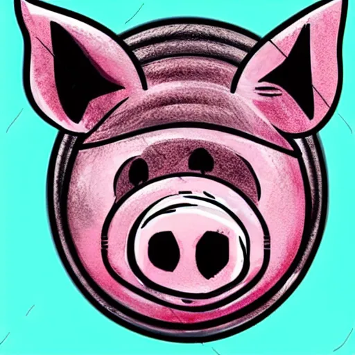 Prompt: face of cutest pig in the world. Artistic. Concept art. Drawing. High details. Cute.