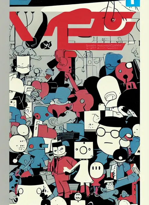 Prompt: character design by ashley wood and chris ware, exquisite drawing on a plain background, graphic novel cover art