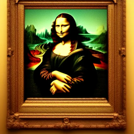 Image similar to mona lisa, octane render