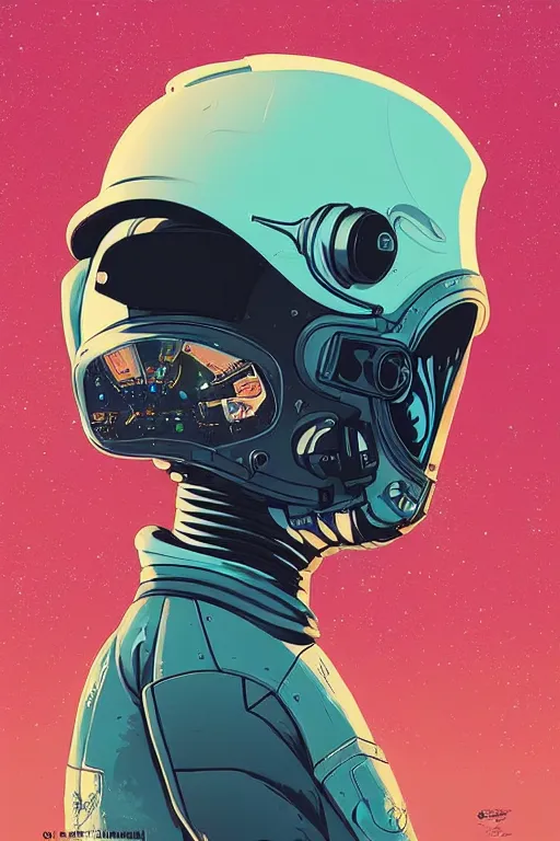 Image similar to portrait of a future cosmonaut with helmet having cybernetics and wirings, d & d, trending on artstation, art by petros afshar, tom whalen, laurie greasley and greg rutkowski and ilya kuvshinov