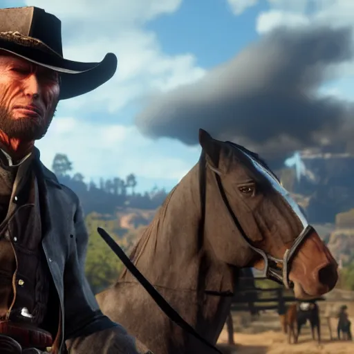 Image similar to cowboy clint eastwood in rdr 2