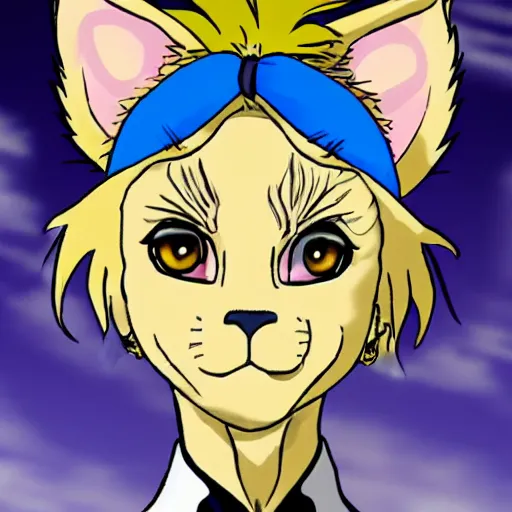 Prompt: giorno giovanna's fursona