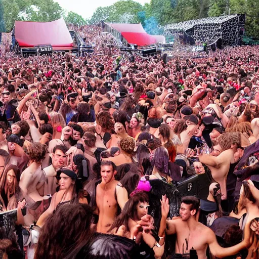 Image similar to music festival in hell