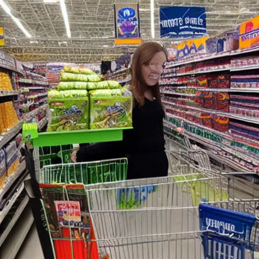 Image similar to ork shopping at walmart