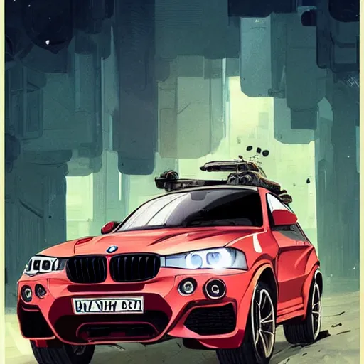 Prompt: bmw x 4 official fanart behance hd artstation by jesper ejsing, by rhads, makoto shinkai and lois van baarle, ilya kuvshinov, ossdraws, that looks like it is from borderlands and by feng zhu and loish and laurie greasley, victo ngai, andreas rocha, john harris
