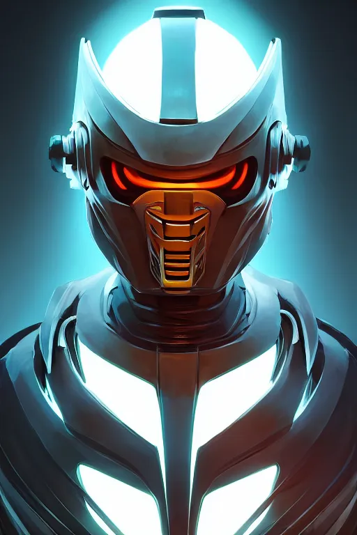 Image similar to epic mask helmet robot ninja portrait stylized as fornite style game design fanart by concept artist gervasio canda, behance hd by jesper ejsing, by rhads, makoto shinkai and lois van baarle, ilya kuvshinov, rossdraws global illumination radiating a glowing aura global illumination ray tracing hdr render in unreal engine 5