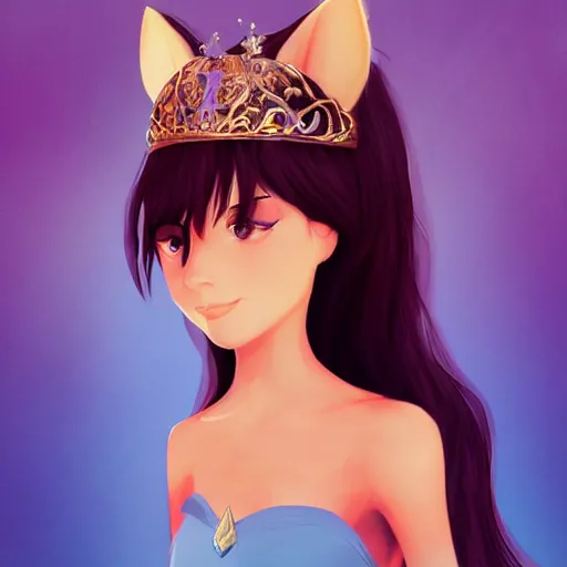 Prompt: tiara, fox wearing a tiara, fantasy art, artstation