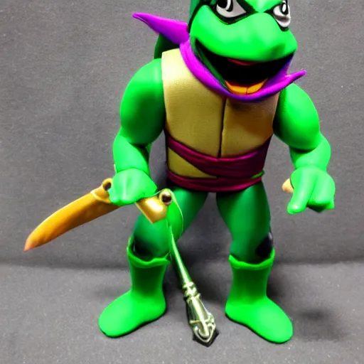 Prompt: teenage mutant ninja turtle joker hasbro toy