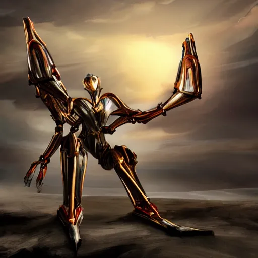 Image similar to looking up at a highly detailed 300 foot tall giant exquisite beautiful female warframe, as an anthropomorphic robot dragon, posing elegantly over your tiny form, detailed legs looming over you, camera on the ground, at the beach on a sunset, sleek streamlined design, streamlined matte black armor, sharp detailed claws, detailed sharp robot dragon feet, worms eye view, giantess shot, upward shot, ground view shot, leg shot, front shot, cinematic shot, high quality warframe fanart, captura, realistic, professional digital art, high end digital art, furry art, giantess art, anthro art, DeviantArt, artstation, Furaffinity, 8k HD render, epic lighting