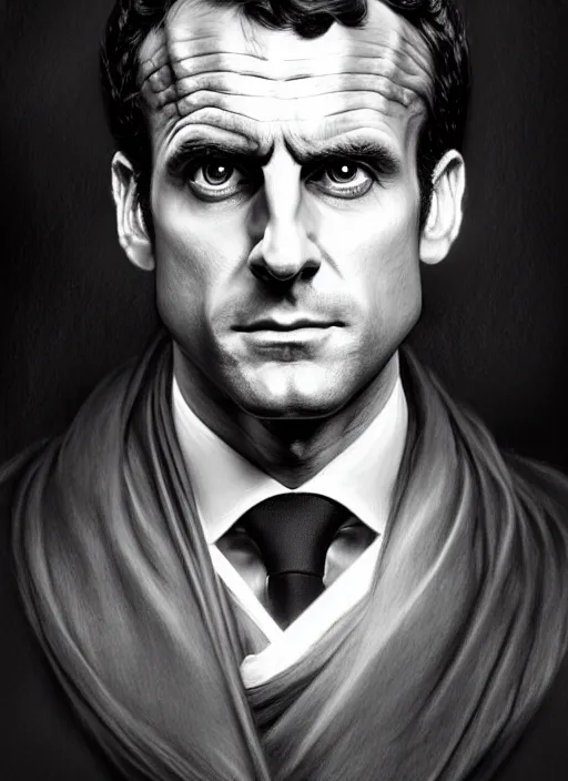 Prompt: portrait of stoic looking emmanuel macron as in the vigo carpathian painting, full body, military uniform, fantasy, intricate, elegant, beautiful, highly detailed, charcoal, centered, dark, smokey, digital painting, artstation, concept art, smooth, sharp focus, illustration, art by artgerm and greg rutkowski and alphonse mucha