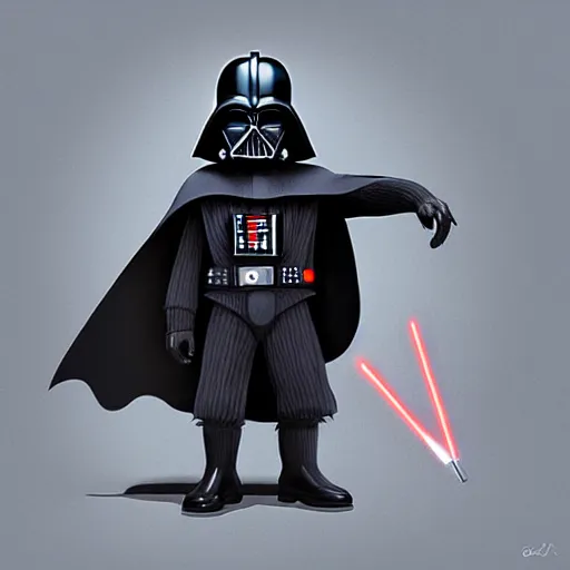 Image similar to darth vader, artwork by goro fujita