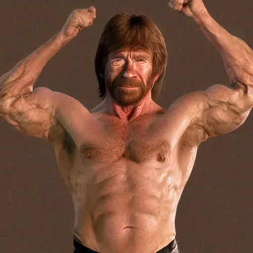 Image similar to a high detail, fully body shot of Chuck Norris wearing a tutu, render, cgsociety, photorealism