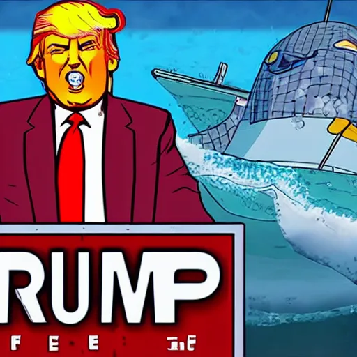 Prompt: Donald trump sealab 2122