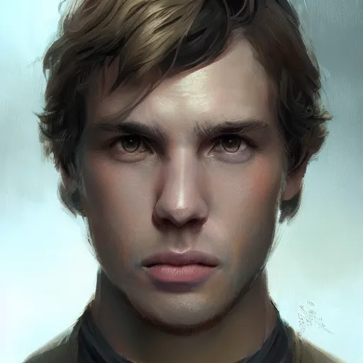 Image similar to portrait of a man by Greg Rutkowski, Anakin Solo from the Star Wars Expanded Universe, highly detailed portrait, digital painting, artstation, concept art, smooth, sharp foccus ilustration, Artstation HQ