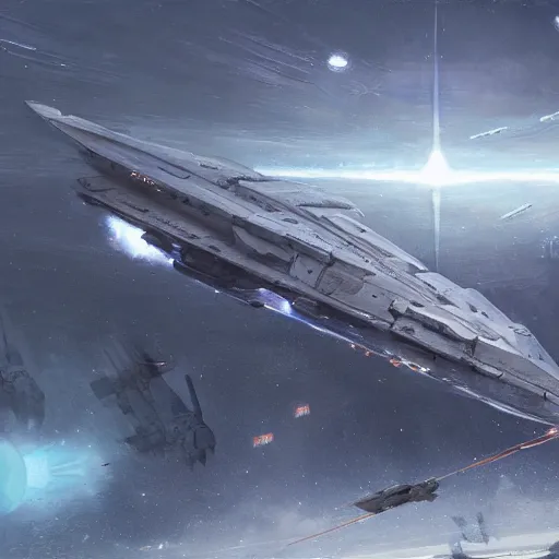 A very detailed sci fi numerous huge white spaceships, | Stable ...