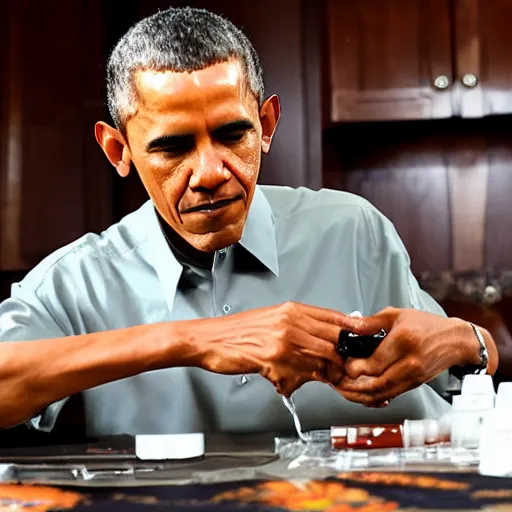 Image similar to dslr photo of obama making codeine