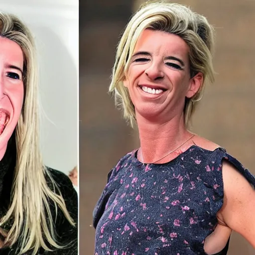 Image similar to katie hopkins flesh eating disease, ant infestation on skin, hair loss