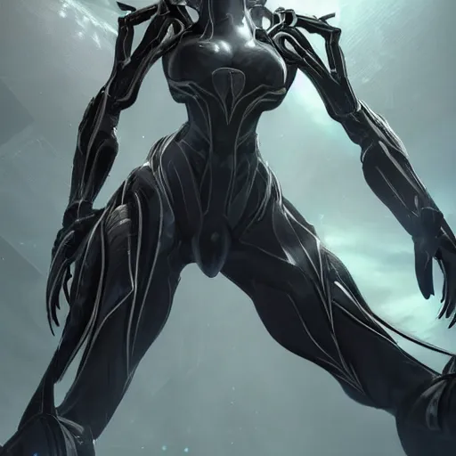 Image similar to ant pov from the floor, looking up at a beautiful and stunning giant female warframe, looming over you, unaware of your tiny existence, towering over the camera, off-white plated armor, slick elegant design, sharp claws, full body shot, highly detailed art, epic cinematic shot, realistic, professional digital art, high end digital art, DeviantArt, artstation, Furaffinity, 8k HD render, epic lighting, depth of field