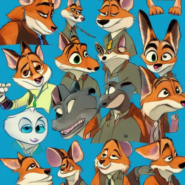 Image similar to furry in the style of zootopia