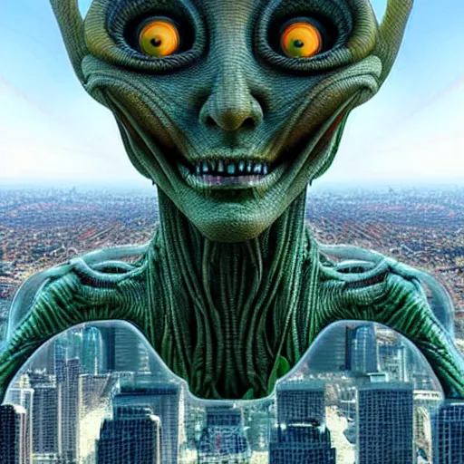 Image similar to creepy alien!!!!!!! by vincent callebaut