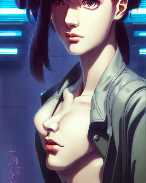 Prompt: portrait Anime 1940s Detective Neon cybernetic cute fine face, pretty face, realistic shaded Perfect face, fine details. Anime. cyberpunk realistic shaded lighting by katsuhiro otomo ghost-in-the-shell, magali villeneuve, artgerm, rutkowski Jeremy Lipkin and Giuseppe Dangelico Pino and Michael Garmash and Rob Rey