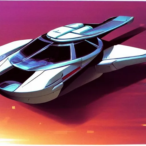 Prompt: A futuristic flying car, concept art, Syd Mead, detailed, sci-fi