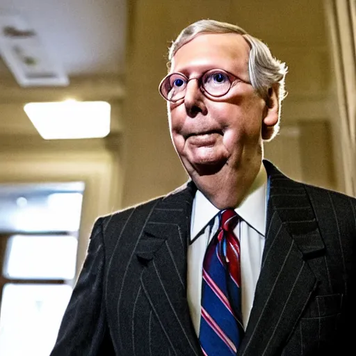 Image similar to Mitch McConnell is a turtle hell demon