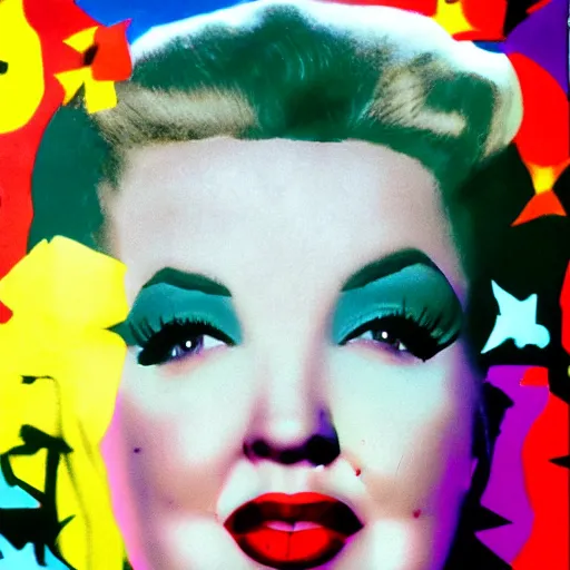 Image similar to a colour photographic portrait of a hybrid of judy garland and lisa minelli and angelina jolie and marylin monroe and kate bush, close up