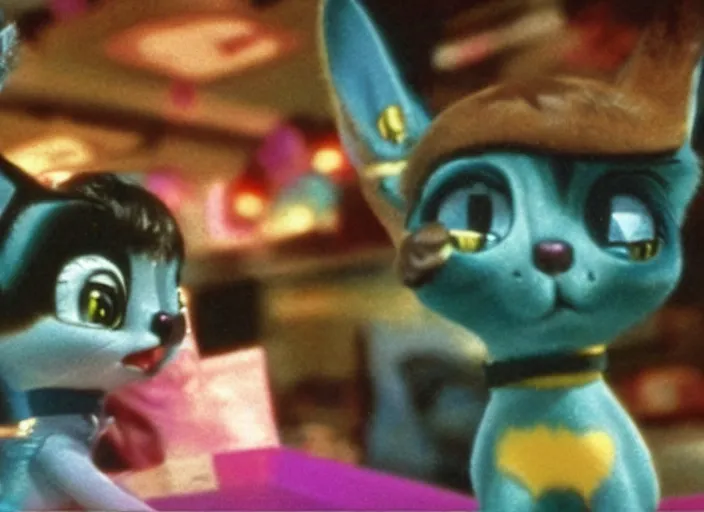 Prompt: littlest pet shop cat in bladerunner ( 1 9 8 2 )