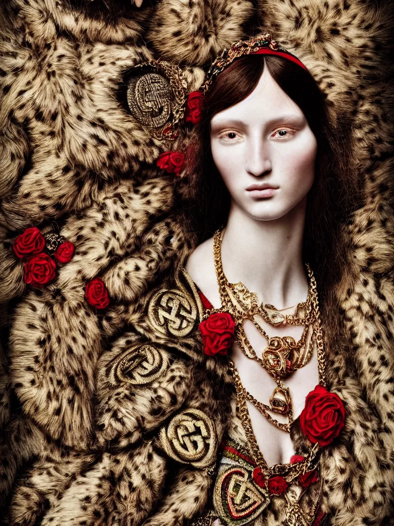 Image similar to gucci portrait, very beautiful, highly detailed, intricate, photography