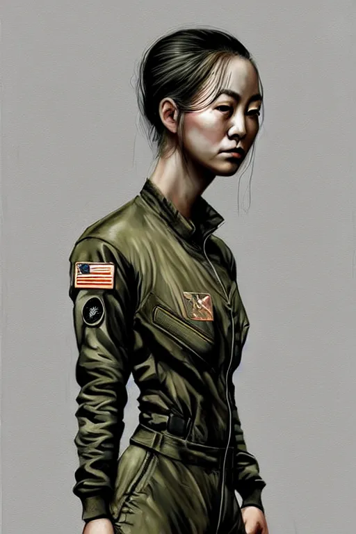 Prompt: epic professional digital art of attractive female asian wearing air force jumpsuit, painting, by leesha hannigan, iris van herpen, artstation, cgsociety, wlop, epic, much wow, much detail, gorgeous, detailed, cinematic, masterpiece