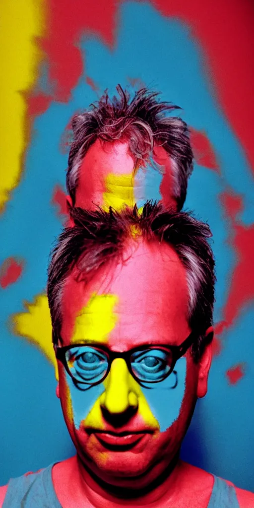 Image similar to award winning photo of marc ribot todd solondz, vivid colors, happy, symmetrical face, beautiful eyes, studio lighting, wide shot art by sally mann & arnold newman