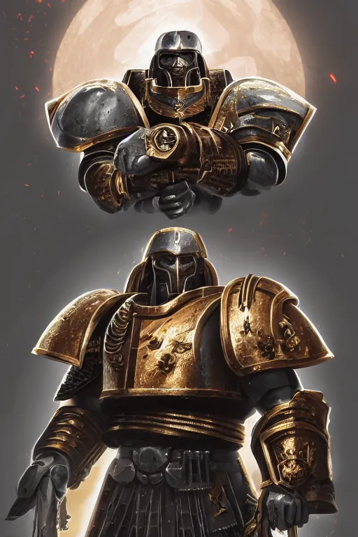 Image similar to armor portrait heros warhammer 4 0 k horus heresy fanart - the primarchs emperor by johannes helgeson animated with vfx concept artist & illustrator global illumination ray tracing hdr fanart arstation zbrush central hardmesh 8 k octane renderer comics stylized