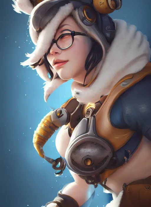 Prompt: mei from overwatch, au naturel, hyper detailed, digital art, trending in artstation, cinematic lighting, studio quality, smooth render, unreal engine 5 rendered, octane rendered, art style by klimt and nixeu and ian sprigger and wlop and krenz cushart.