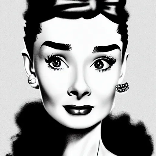 Image similar to gorgeous female Audrey Hepburn, 1930s style clothing, old photo from the 1930s, realistic character concept, medium shot, elegant pose, illustration, symmetrical face and body, realistic eyes, artstation, cinematic lighting, hyperdetailed, detailed realistic symmetrical eyes, 8k, high resolution, Charlie Bowater, Norman Rockwell, single face, insanely detailed and intricate, beautiful, elegant, autumn leaves background, vfx, postprocessing