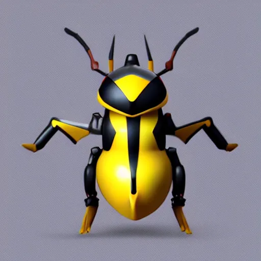 Image similar to A pokemon that looks like a beetle,Trending on art station. Unreal engine.