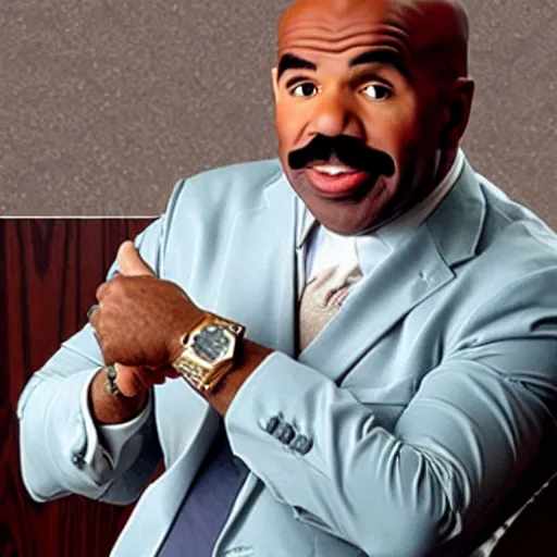 Image similar to steve harvey as bob ross