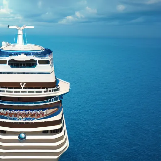 Prompt: a cruise ship on the ocean inside of a bottle, 4k, octane render