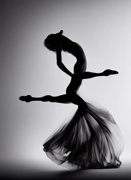 Image similar to a Photorealistic dramatic hyperrealistic render of a glamorous beautiful Female smoke dancer by Ken Brower and Deborah Ory of NYC Dance project,Lois Greenfield,Flowing cloth and smoke,Beautiful dynamic dramatic dark moody lighting,volumetric,shadows,cinematic atmosphere,Octane render,8K