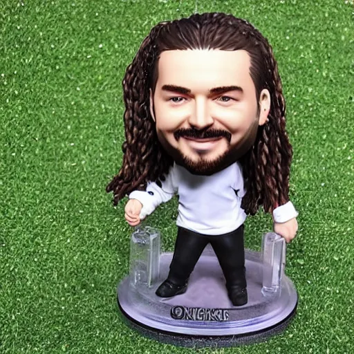 Prompt: post malone as a bobblehead figurine, ebay photo