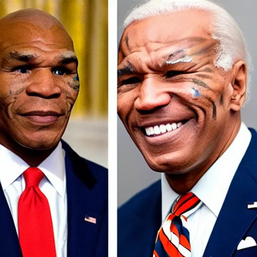 Image similar to Biden vs. Mike Tyson